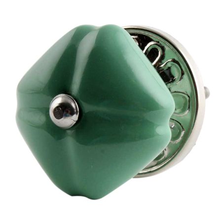 Solid Sage Green Mediium Square Ceramic Drawer Knob